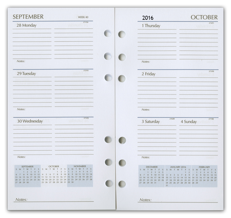 Organizer Refill Pages 2018 2019Organizer Refills