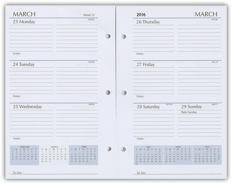 Organizer Refill Pages 2018 2019Organizer Refills